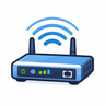 Icon: cellular router with signal