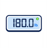 Icon: scale display showing real-time weight reading with status indicator
