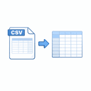 Icon: CSV file with arrow to spreadsheet