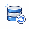Icon: database with checkmark